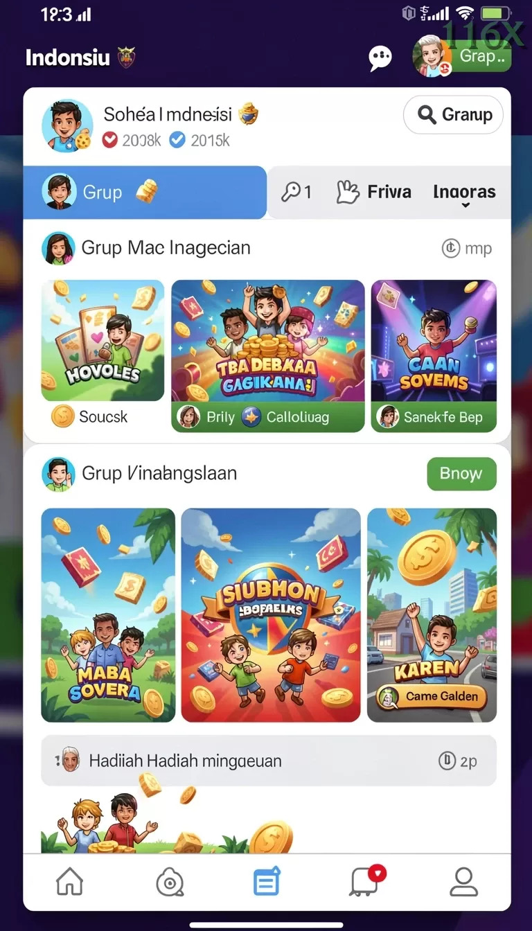 Cuplikan layar HP777 — aktivitas