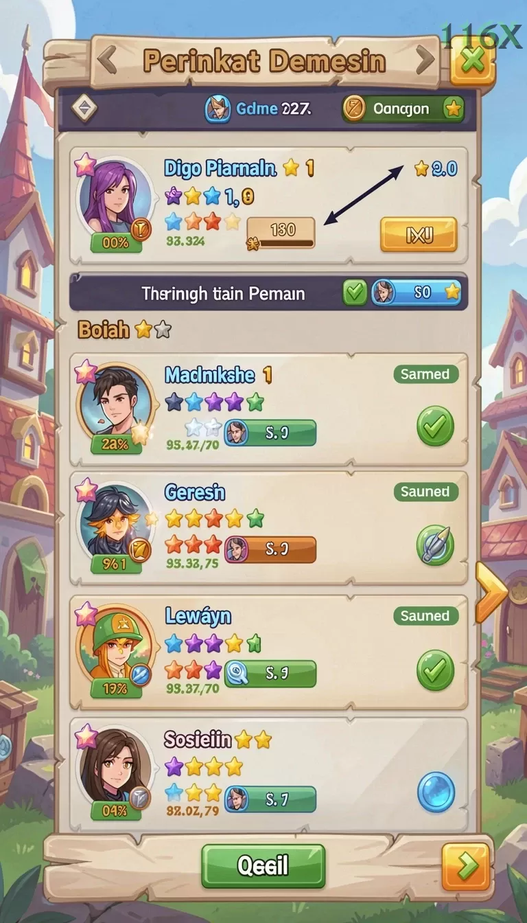 Cuplikan layar HOKILUCK — menu navigasi